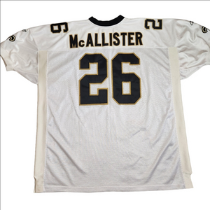 Football Jersey Authentic rare White Black Gold McAllister 26 stitched REEBOK